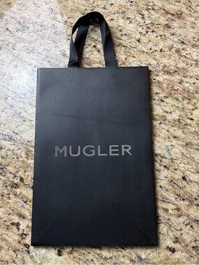 Mugler Matte Black Retail Gift Bag with Logo